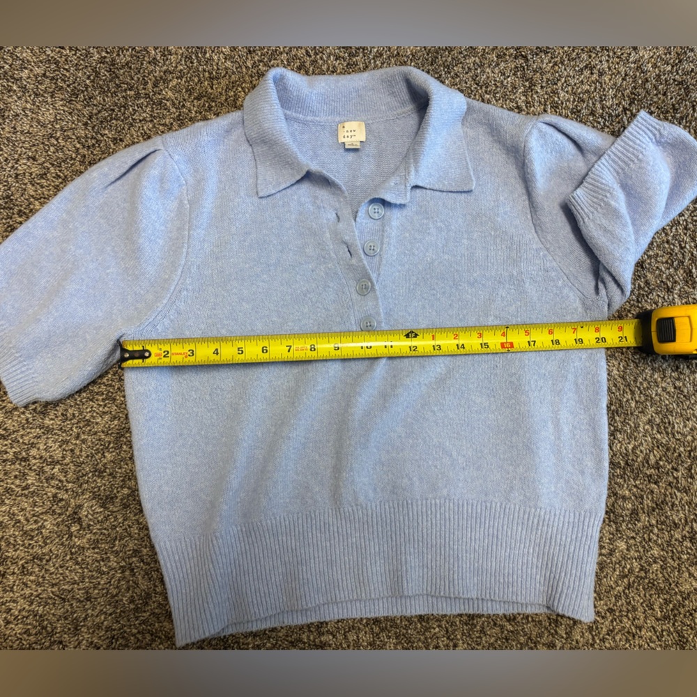 A New Day Short Sleeve Sweater with Puff Sleeves - Size L - Picture 4 of 7